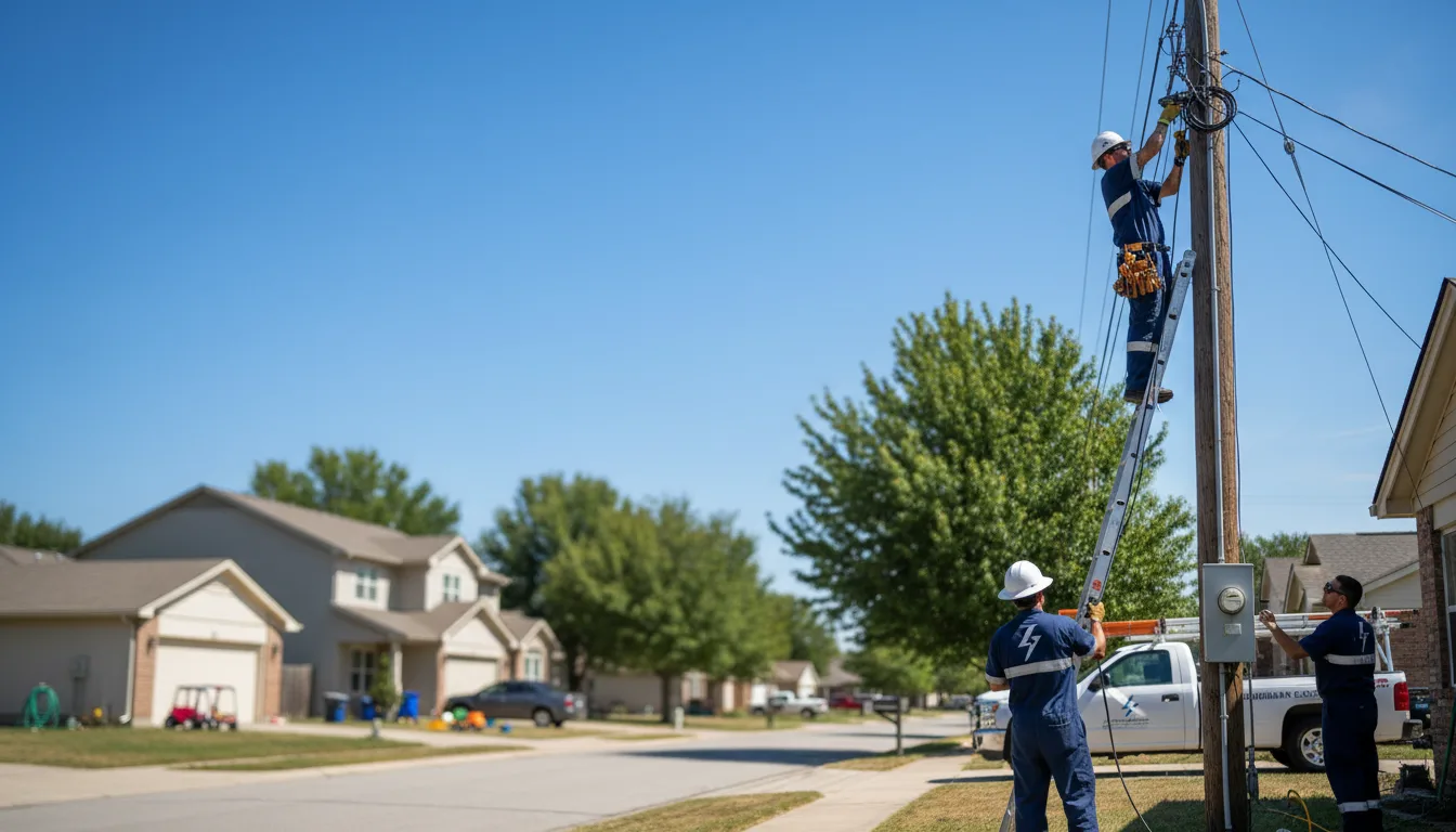 Residential electrician providing installation services in Kensington, KS